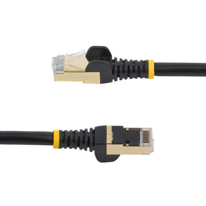 StarTech.com 7,5m CAT6a Ethernet Cable - 10 Gigabit Shielded Snagless RJ45 100W PoE Patch Cord - 10GbE STP Network Cable w/Strain Relief - Black Individually Tested/Wiring is UL Certified/TIA