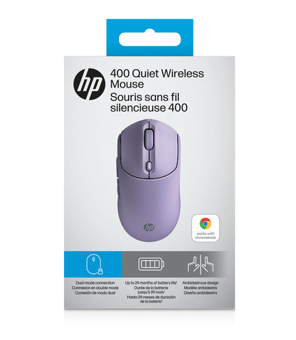 HP 400 Quiet Purple Wireless Mouse