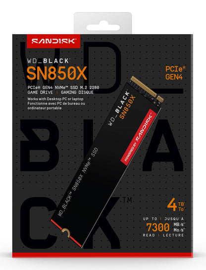 Western Digital Black WD_BLACK™ SN850X NVMe™ SSD POWERED BY SANDISK 4 TB