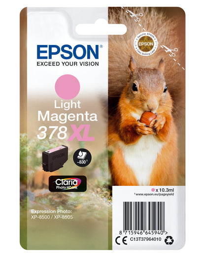 Epson Squirrel Singlepack Light Magenta 378XL Claria Photo HD Ink