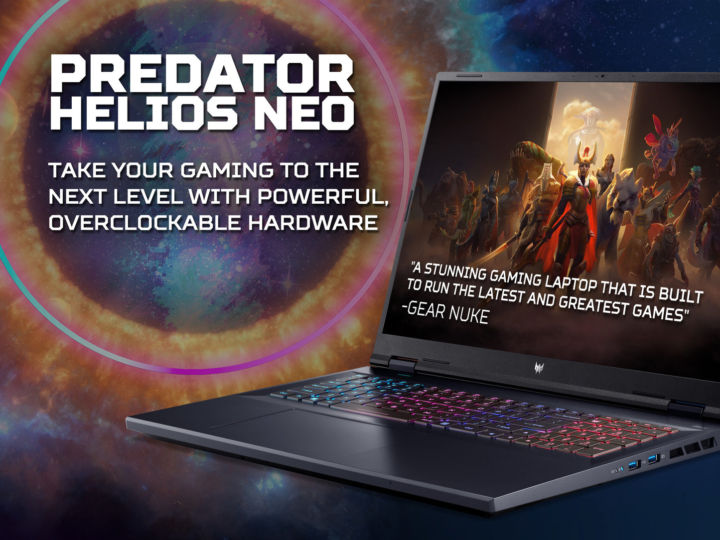 Acer Predator Helios Neo 18 PHN18-71 18" WQXGA IPS i7-14 16GB 1TB Windows 11 Home Gaming Notebook