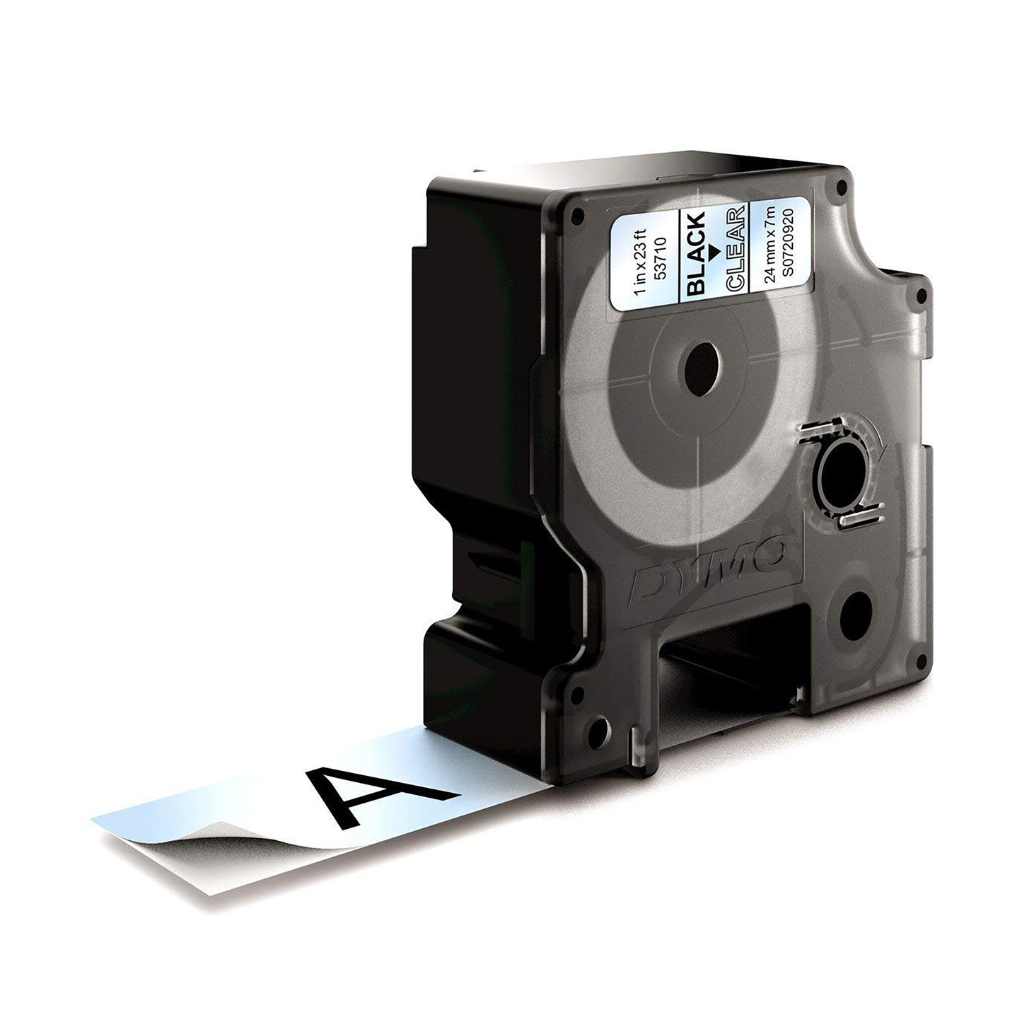 DYMO Authentic D1 Labels | 24mm x 7m Roll | Black Print on Clear | Self-Adhesive Labels for LabelManager Label Printers