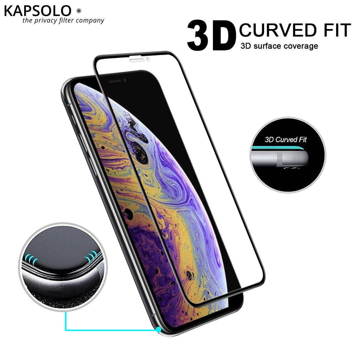 KAPSOLO Tempered GLASS iPhone 13 PRO MAX Ultimate curved Sreen Protection