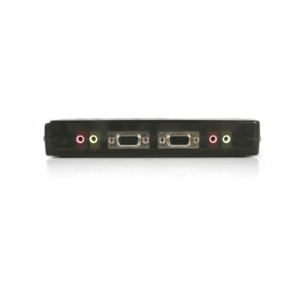 StarTech.com 4 Port Black USB KVM Switch Kit with Cables and Audio