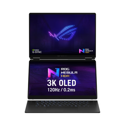 ASUS ROG Zephyrus Duo GX651AX-SR004W Intel Core Ultra 9 386H Hybrid (2-in-1) 40.6 cm (16") Touchscreen 3K 64 GB LPDDR5x-SDRAM 2 TB SSD NVIDIA GeForce RTX 5090 Wi-Fi 7 (802.11be) Windows 11 Home Grey