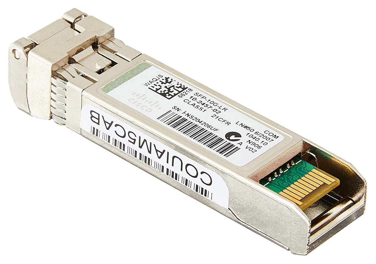 Cisco SFP-10G-LR= 10GBASE-LR SFP+ transceiver module for 10 Gigabit Ethernet, hot swappable