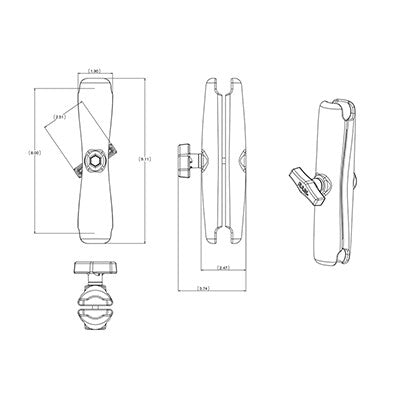 RAM Mounts Double Socket Arm