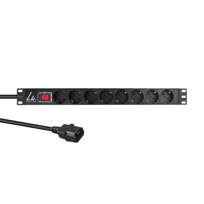 Lanview LVR-2MSCH-SCH-C13-8 power distribution unit (PDU) 8 AC outlet(s) 1U Black