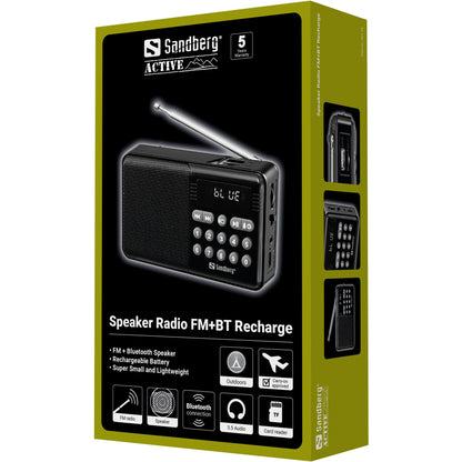 Sandberg Speaker Radio FM+BT Recharge