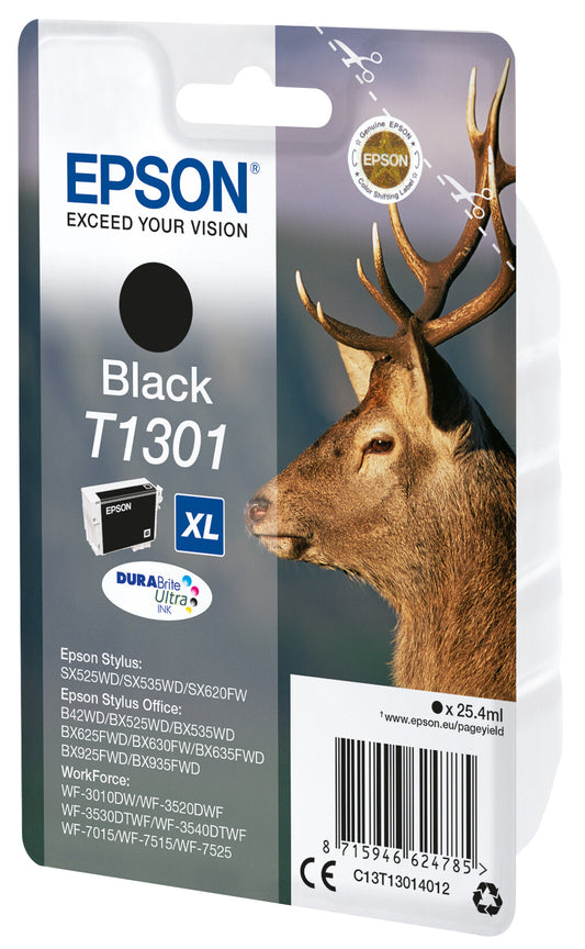 Epson Stag T1301 DURABrite Ultra Single Black ink cartridge