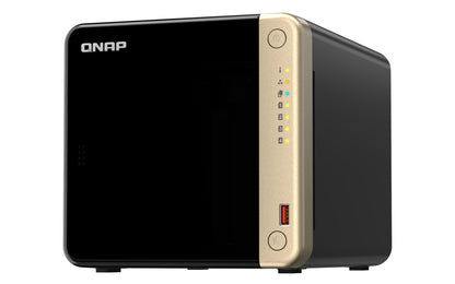QNAP TS-464 NAS Tower Intel® Celeron® N5095 8 GB DDR4 24 TB HDD QNAP Turbo System Black, Gold