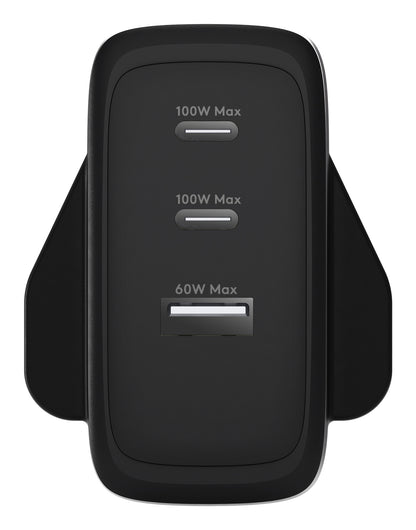 dbramante1928 IT - UK W. Charger - 2xUSB-C 100W + 1xUSB-A - BLK