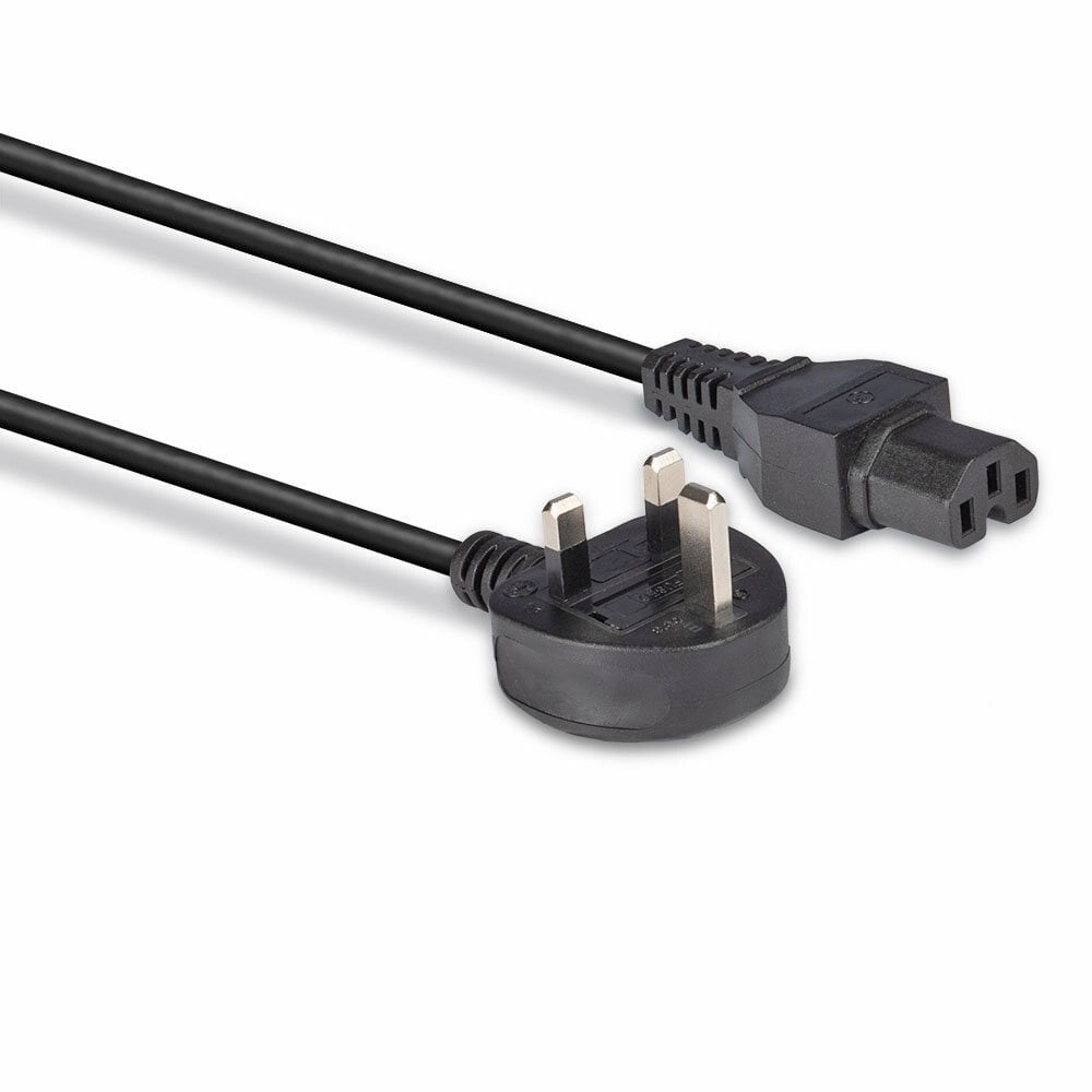 Lindy 2m Mains UK 3 Pin Plug to Hot Conditioned IEC C15 Power Cable  Kettle Lead