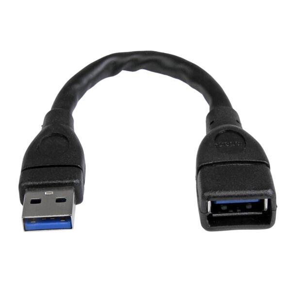 StarTech.com USB 3.0 A-to-A extension cable - 6 in, black