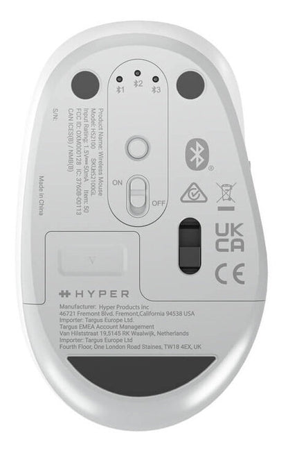 HYPER HS2100GL mouse Universal Right-hand Bluetooth 2400 DPI
