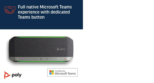 POLY Sync 40+ Microsoft Teams Certified USB-A USB-C Speakerphone +BT700 USB-A Adapter