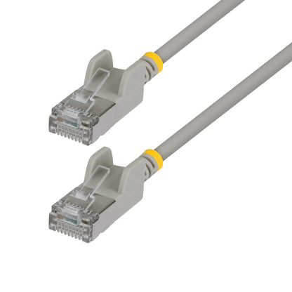 StarTech.com 80cm Gray Ultra Slim Cat6A Ethernet Cable, Snagless, FTP, Pure Bare Copper Wire, 34AWG Slim RJ45 Network Patch Cord, Individually Tested
