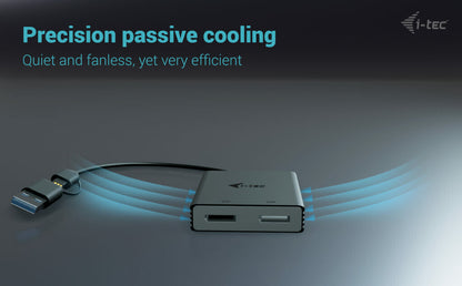 i-tec USB-A/USB-C Dual 4K/60 Hz DisplayPort Video Adapter