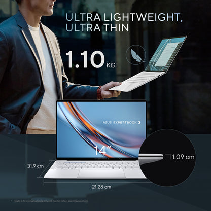ASUS ExpertBook Ultra B9406CA-GX931X Copilot+ PC Intel Core Ultra X9 388H Laptop 35.6 cm (14") Touchscreen WQXGA+ 32 GB LPDDR5x-SDRAM 1 TB SSD Wi-Fi 7 (802.11be) Windows 11 Pro Grey QWERTY UK English