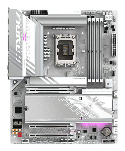 GIGABYTE Z890 AORUS ELITE WIFI7 ICE Motherboard - Supports Intel Core Ultra (Series 2) CPUs, 16+1+2 phases VRM, up to 8800MHz DDR5 (OC), 1xPCIe 5.0 + 3xPCIe 4.0, Wi-Fi 7, 2.5GbE LAN, Thunderbolt 4