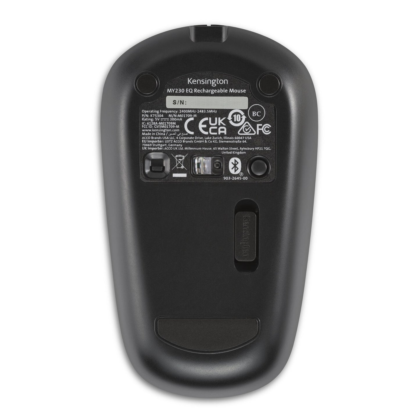 Kensington MY230 EQ Rechargeable Mouse – Wireless – Midsize