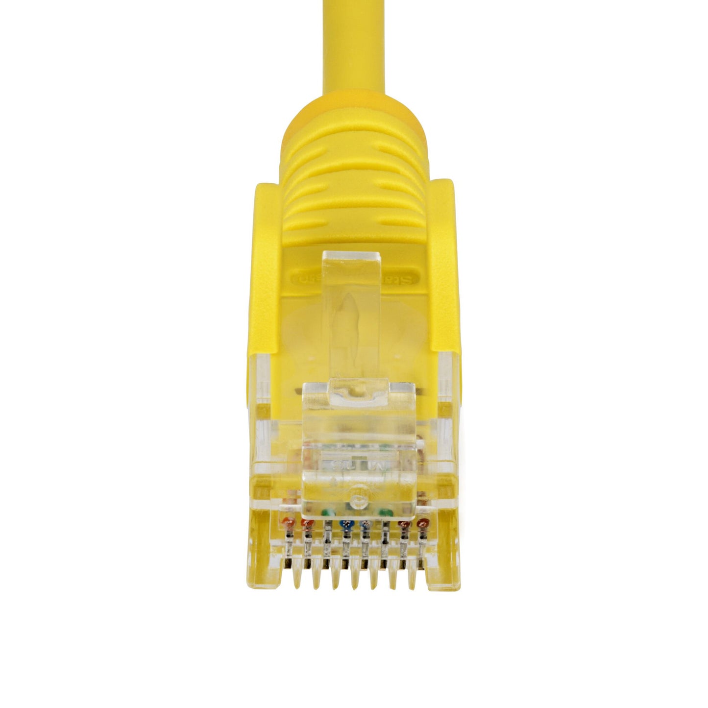 StarTech.com 2m Yellow Slim CAT6 Ethernet Cable, Snagless, 100W PoE, UTP, LSZH, 28AWG Pure Bare Copper Wire, Slim RJ45 Network Patch Cord w/Strain Reliefs, Individually Tested