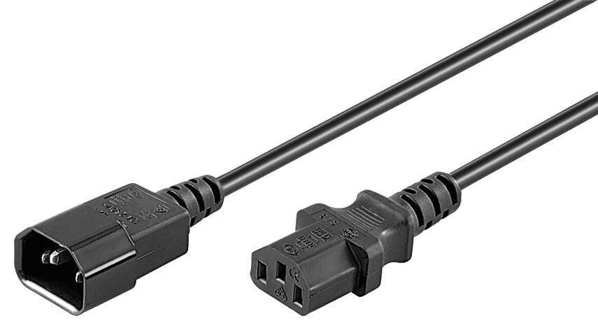 Microconnect PE040618 power cable Black 1.8 m C13 coupler C14 coupler