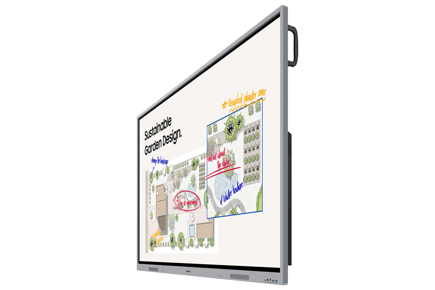 Samsung WE75FX interactive whiteboard 190.5 cm (75") 3840 x 2160 pixels Touchscreen Grey HDMI