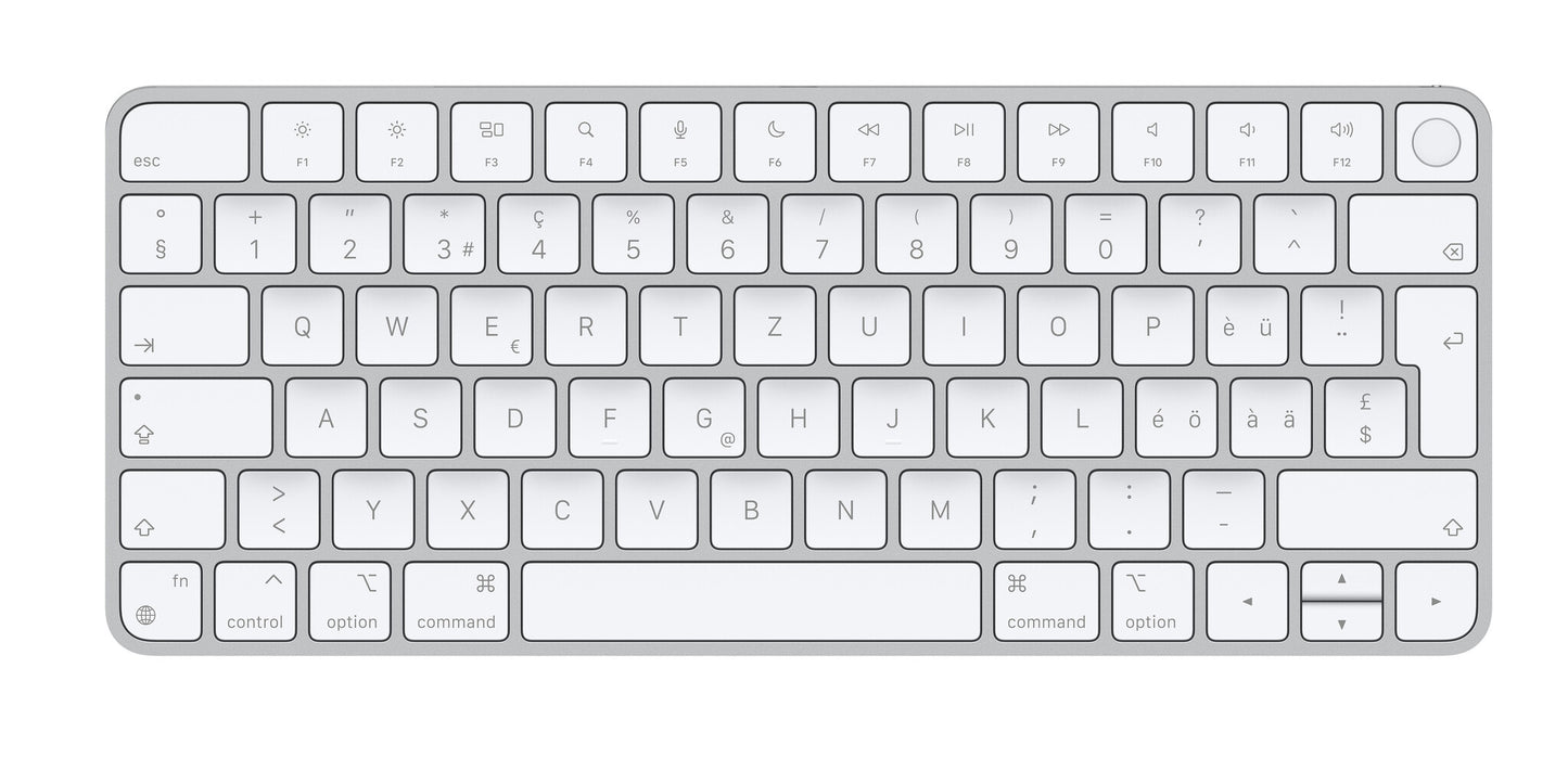 Apple Magic keyboard Universal USB + Bluetooth Swiss Aluminium, White