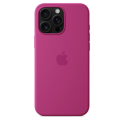 Apple iPhone 16 Pro Max Silicone Case with MagSafe - Fuchsia