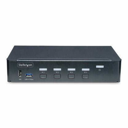 StarTech.com 4-Port DisplayPort KVM Switch, Single 4K 60Hz Monitor, 6x USB Ports, Push-Button & Hotkey Switching, DisplayPort 1.2, OS Independent, TAA Compliant