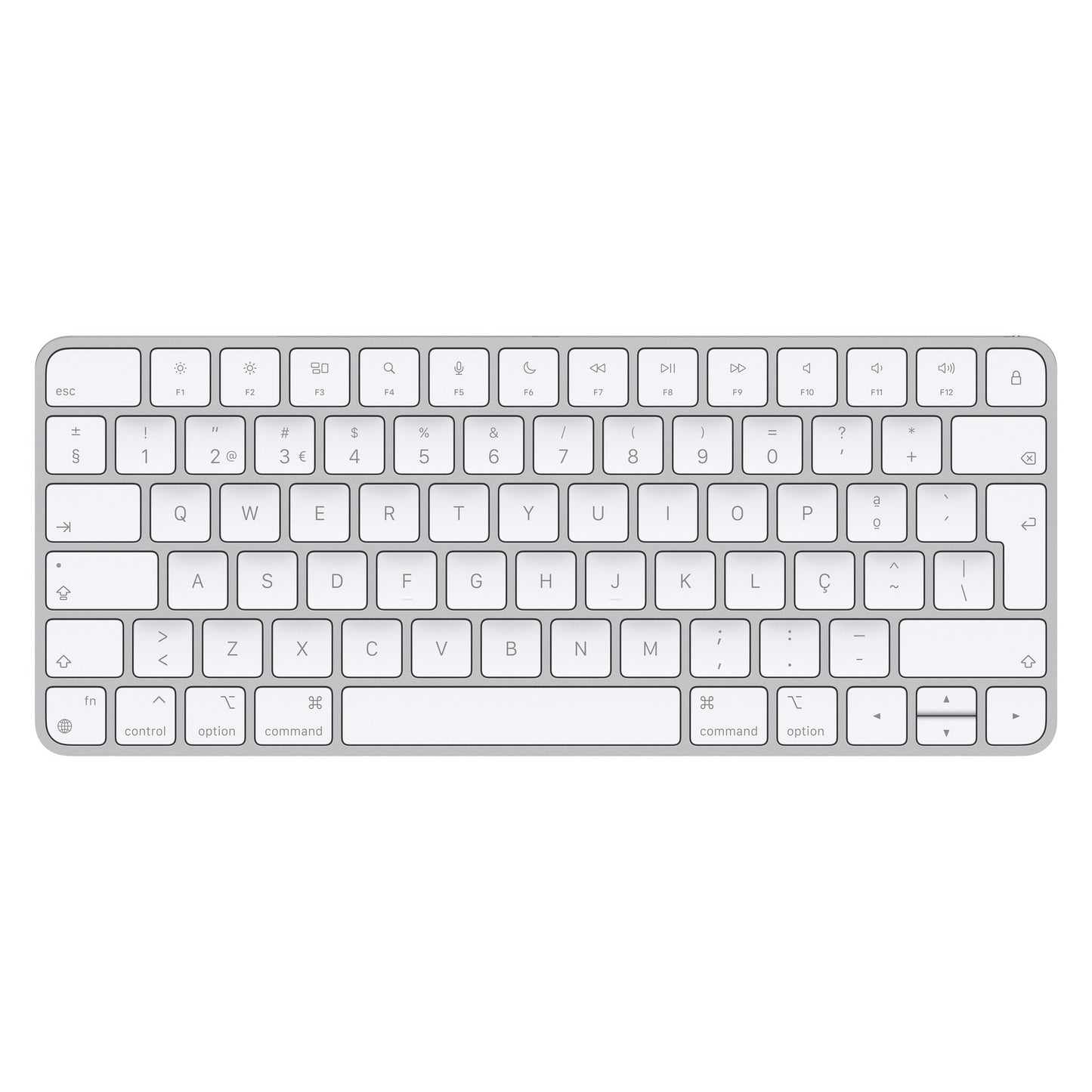 Apple Magic keyboard Universal USB + Bluetooth Portuguese Aluminium, White