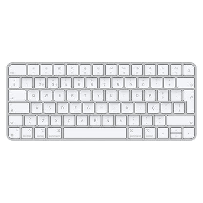 Apple Magic keyboard Universal USB + Bluetooth Portuguese Aluminium, White