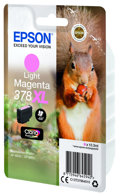 Epson Squirrel Singlepack Light Magenta 378XL Claria Photo HD Ink