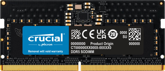 Crucial CT8G56C46S5T memory module 8 GB 1 x 8 GB DDR5 262-pin SO-DIMM ECC