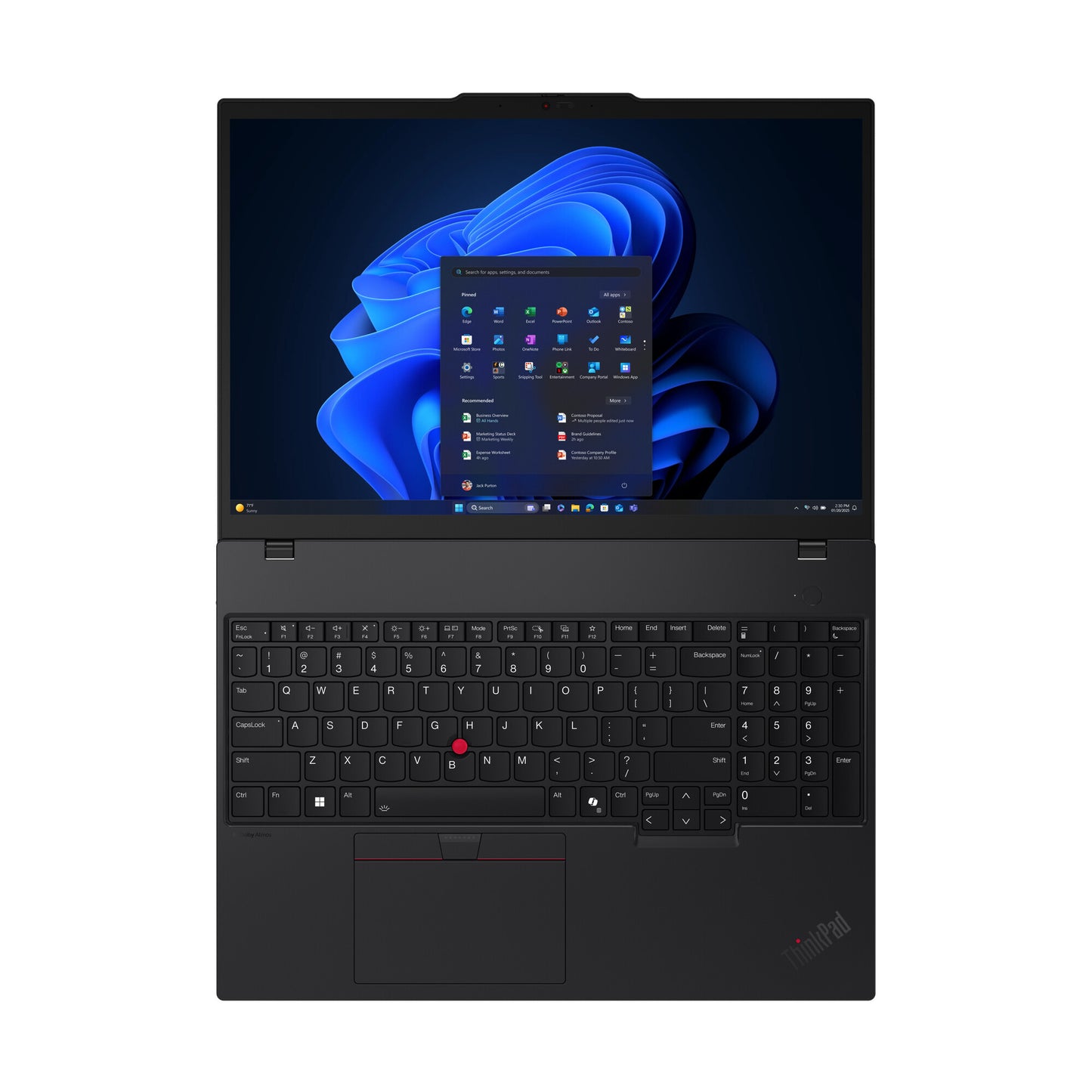 Lenovo ThinkPad T16 Gen 4 (Intel) Intel Core Ultra 7 255U Laptop 40.6 cm (16") WUXGA 16 GB DDR5-SDRAM 512 GB SSD Wi-Fi 6E (802.11ax) Windows 11 Pro English Black
