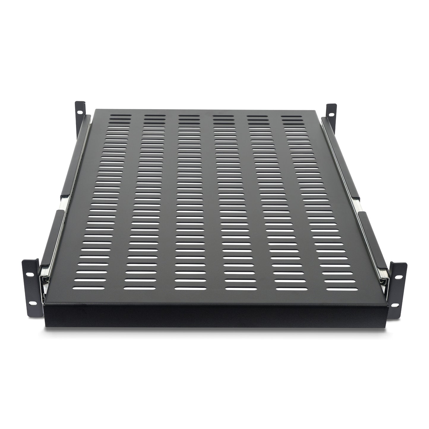 StarTech.com 2U Sliding Server Rack Mount Shelf - 20 to 30in Adjustable Mounting Depth - Vented - 50lb - Heavy Duty Universal 19” Rack Shelf for Equipment Rack - 24in Deep