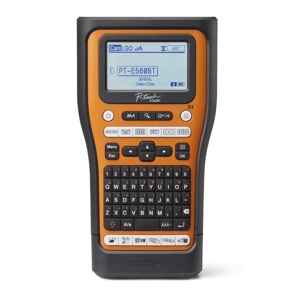Brother PT-E560BTVP label printer Thermal transfer 180 x 180 DPI 20 mm/sec Wired & Wireless HSE/TZe Bluetooth QWERTY