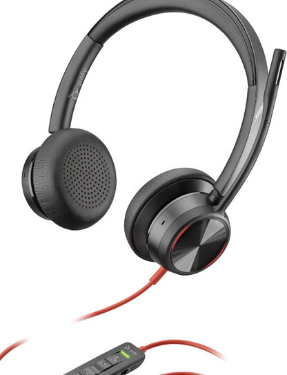POLY Blackwire 8225 Headset Wired Head-band Office/Call center USB Type-C Black