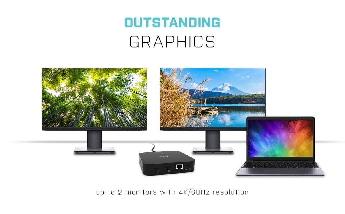 i-tec USB-C Dual Display Docking Station with Power Delivery 100 W