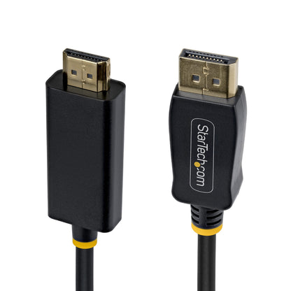 StarTech.com 3m DisplayPort to HDMI Adapter Cable with Gripping Connectors, 4K 60Hz, HDR, Uni-Directional DP to HDMI Video Converter, DP Desktop to HDMI Monitor