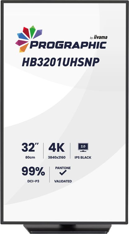 iiyama ProGraphic HB3201UHSNP-B1 computer monitor 80 cm (31.5") 3840 x 2160 pixels 4K Ultra HD Black