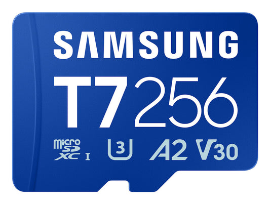 Samsung T7 microSD card, 256GB, MicroSDXC