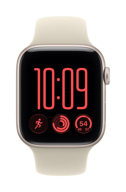 Apple Watch SE (3nd generation) SE 3 GPS 44mm Starlight Aluminium Case with Sand Sport Band - M/L