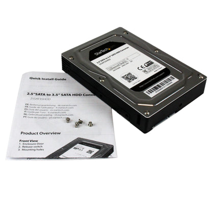 StarTech.com 2.5” to 3.5” SATA Aluminum Hard Drive Adapter Enclosure with SSD / HDD Height up to 12.5mm