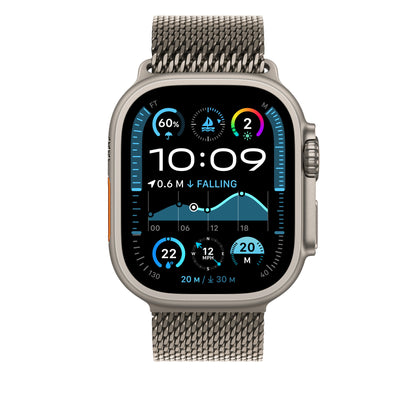 Apple 49mm Natural Titanium Milanese Loop - Small