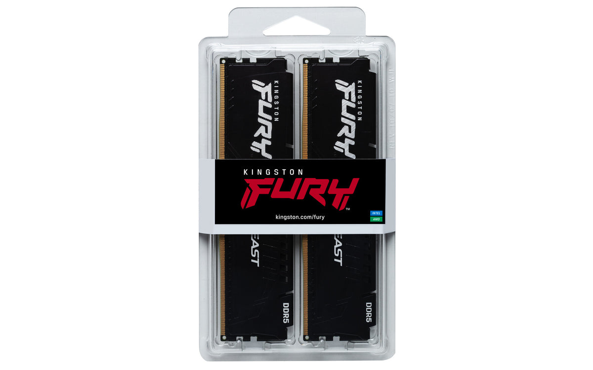 Kingston Technology FURY Beast 16GB 6000MT/s DDR5 CL30 DIMM (Kit of 2) Black EXPO