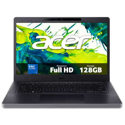 Acer TravelMate B5 14 laptop (TMB514-31-G2) - Intel Core 3, 8GB RAM, 128GB, 14" FHD display, Windows 11