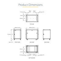 StarTech.com 4-Post 15U Server Rack Cabinet, Lockable 19" Data Rack Cabinet for Computer / AV / IT Equipment, Office / Home Network Rack with Casters & Adjustable Mounting Rails