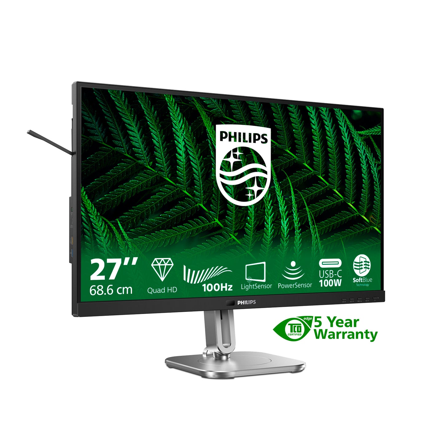 Philips 5000 series 27B2G5601/00 computer monitor 68.6 cm (27") 2560 x 1440 pixels Quad HD LCD Black